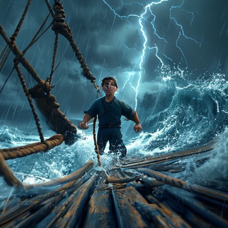O Desafio das Ondas Gigantes | história bíblica infantil heróis