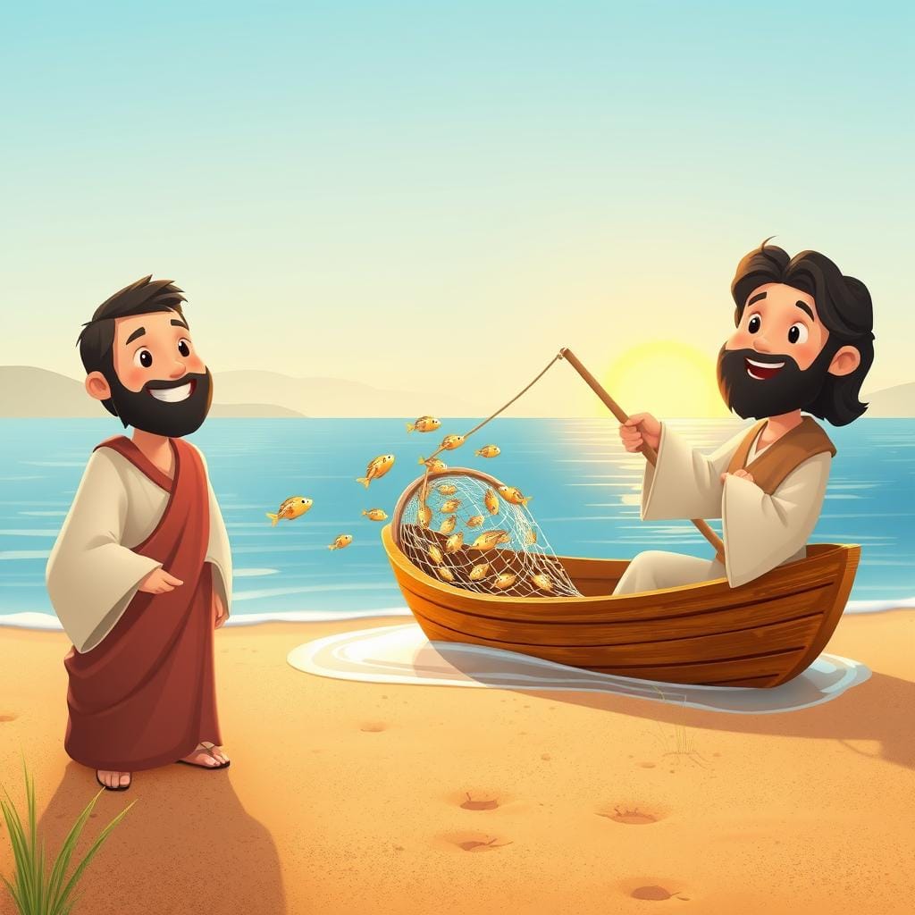 Os Peixinhos do Amigo Jesus | história bíblica para bebês