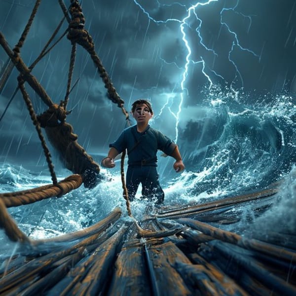 O Desafio das Ondas Gigantes | história bíblica infantil heróis