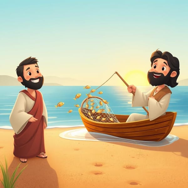 Os Peixinhos do Amigo Jesus | história bíblica para bebês