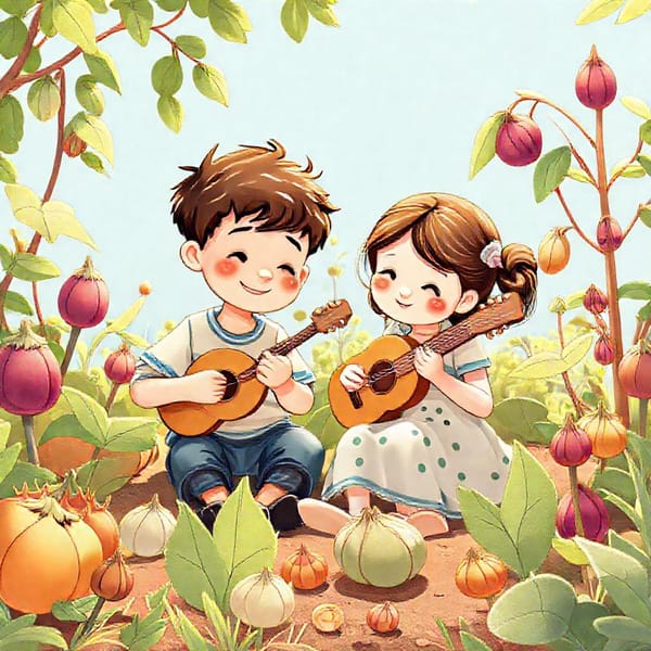 A Orquestra de Sementes de Otávio e Bia | história infantil sobre amizade